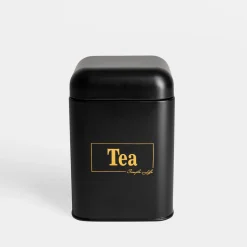 inny Pojemniki Na Żywność^Pojemnik kuchenny czarny TEA 19 cm