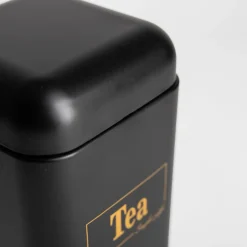 inny Pojemniki Na Żywność^Pojemnik kuchenny czarny TEA 19 cm
