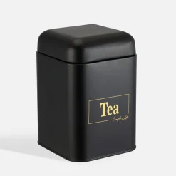 inny Pojemniki Na Żywność^Pojemnik kuchenny czarny TEA 19 cm