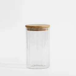 inny Pojemniki Na Żywność^Pojemnik kuchenny z bambusową pokrywką 750 ml