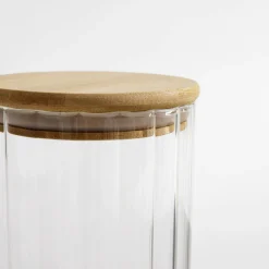 inny Pojemniki Na Żywność^Pojemnik kuchenny z bambusową pokrywką 750 ml