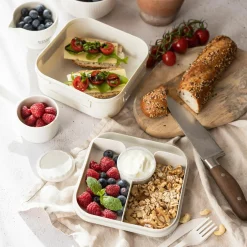 Dzieci Podróże|Jedzenie I Picie^Pojemnik lunchbox z przegródkami niebieski LIDO 1,6l