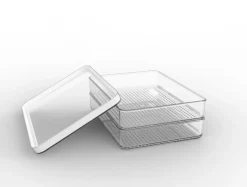 New ROTHO Pojemnik plastikowy biały na ser i wędlinę LOFT 2x 0,85 l