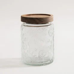 inny Pojemniki Na Żywność^Pojemnik szklany z akacjową pokrywką 700 ml