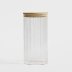 inny Pojemniki Na Żywność^Pojemnik szklany z bambusową pokrywką 1300 ml