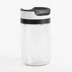 inny Pojemniki Na Żywność^Pojemnik szklany z czarno-białą pokrywką 650 ml