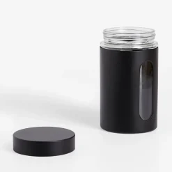 inny Pojemnik szklany z metalową pokrywką czarny 1000 ml