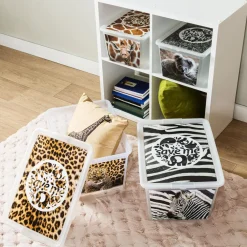 Dzieci Przechowywanie|Pudełka I Pojemniki Do Przechowywania^Pojemnik z pokrywką SAVE ME ZEBRA, 30 l