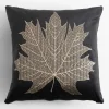 Best inny Poszewka dekoracyjna w złoty liść czarna MAPLE 45x45 cm