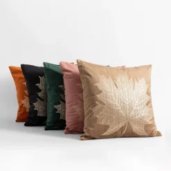 Sale inny Poszewka dekoracyjna w złoty liść zielona MAPLE 45x45 cm