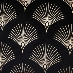Outlet Estetica Poszewka welurowa czarna SIENNA 45x45 cm
