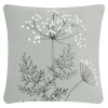 Clearance Estetica Poszewka welurowa z haftem jasnoszara ANISE 45x45 cm