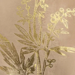 New Estetica Poszewka welurowa z motywem roślinnym beżowa HERBS 45x45 cm