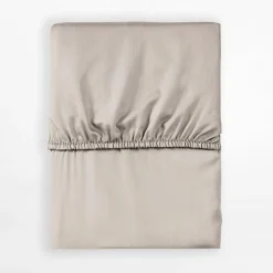 inny Prześcieradła^Prześcieradło bawełniane z gumką beżowe PURE 140x200 cm