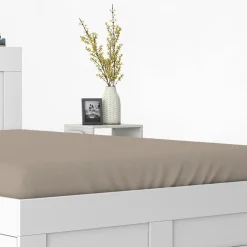 Best inny Prześcieradło satynowe z gumką taupe PURE 160x200 cm