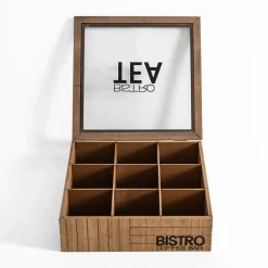 inny Pojemniki Na Żywność^Pudełko na herbatę z 9 przegródkami BISTRO