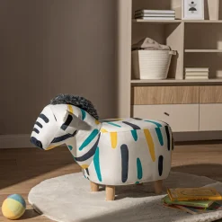 Sale Puf kolorowy zebra TREMY