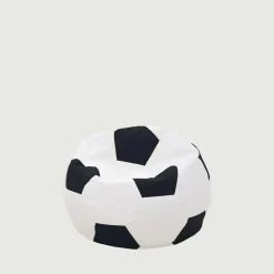 Puf piłka biało-czarny SPORT L
