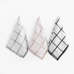 Clearance inny Ręcznik kuchenny egipski biało-beżowy KRATKA 50x70 cm