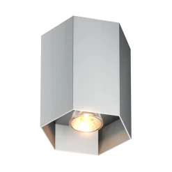 Zumaline Reflektor natynkowy o geometrycznym kształcie kolor aluminium POLYGON CL 1L