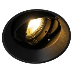 Outlet Zumaline Reflektor podtynkowy czarny ONEON o średnicy 9,6 cm