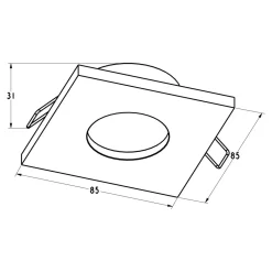 Outlet Zumaline Reflektor podtynkowy o klasie szczelności IP 54 biały CHIPO DL