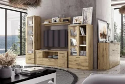 New Esteti Regał do salonu z 2 szufladami DOORSET