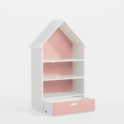 Sale inny Regał z szufladą domek FALIANO biało-różowy