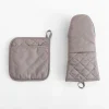 Clearance inny Rękawica kuchenna i podkładka pod garnek z neoprenem szara