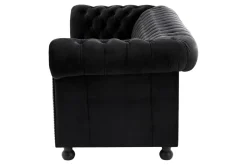 Sale Inspire Sofa glamour rozkładana czarna CHESTER