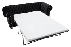 Sale Inspire Sofa glamour rozkładana czarna CHESTER