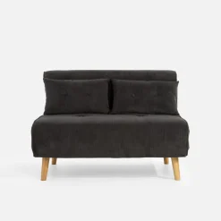 Hot inny Sofa 2-osobowa ciemnoszara LAVILLA