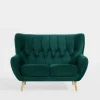 Clearance Impresti Sofa 2-osobowa ciemnozielona KELSO