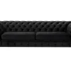 Inspire Sofy^Sofa 4-osobowa glamour czarna CHESTER