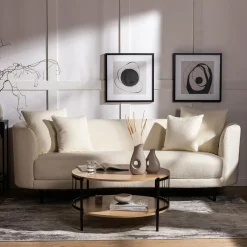 Discount inny Sofa 3-osobowa kremowa REMOLLI