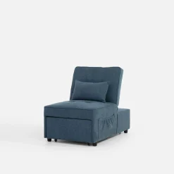 Discount inny Sofa 1-osobowa rozkładana niebieska WINSLO