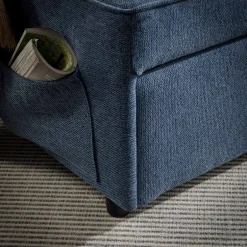 Discount inny Sofa 1-osobowa rozkładana niebieska WINSLO