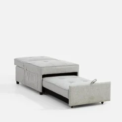 Dzieci inny Sofy|Sofy^Sofa 1-osobowa rozkładana szara WINSLO