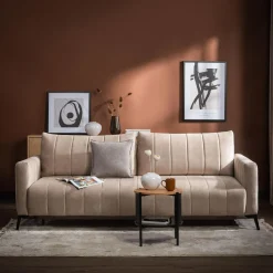 Clearance Instilo Sofa rozkładana beżowa MARION