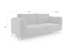 Outlet Instilo Sofa rozkładana na wysokich nóżkach ADELE