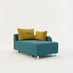 Sale Sofa rozkładana niebiesko-żółta LETTO lewa