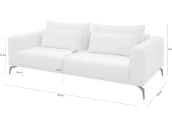 Best Instilo Sofa rozkładana 3-osobowa beżowa AVIGNON