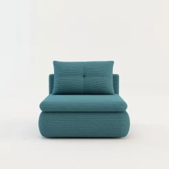 Discount Sofa rozkładana 1-osobowa błękitna ELIAS I