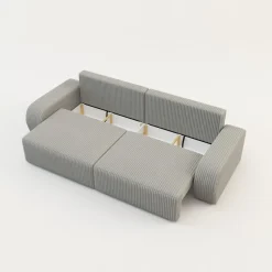 Comfort Line Sofa rozkładana 4-osobowa CAPPA jasnoszara