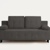 Exline Sofy^Sofa rozkładana 3-osobowa ciemnoszara ARIEL