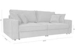Best Sofa rozkładana 4-osobowa MARKOS ciemnoniebieska