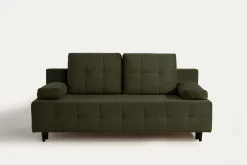 Discount Exline Sofa rozkładana 3-osobowa oliwkowa ARIEL
