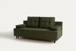 Discount Exline Sofa rozkładana 3-osobowa oliwkowa ARIEL