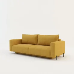 Exline Sofy^Sofa rozkładana 3-osobowa żółta ARELLA