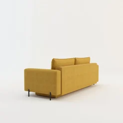 Exline Sofy^Sofa rozkładana 3-osobowa żółta ARELLA